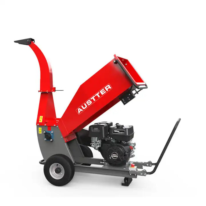 Austter PGS1500 9KW 15HP Gasoline Engine Powered 12CM Diameter Wood Chipper Machine