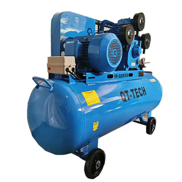 Qt Tech 10HP 7.5KW piston air compressor  132gallon tank belt drive air compressor